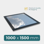 flat roof rooflight 1000 x 1500 mm frameless design with high performance glazing