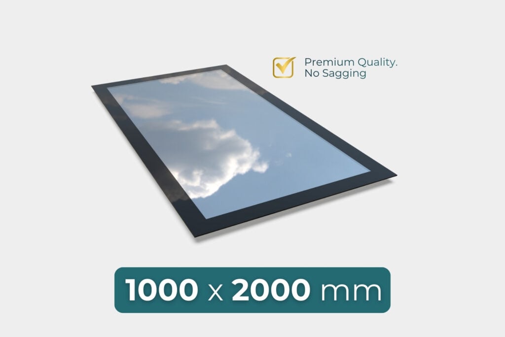 flat roof roof window 1000 x 2000 mm triple glazed design with high performance glazing