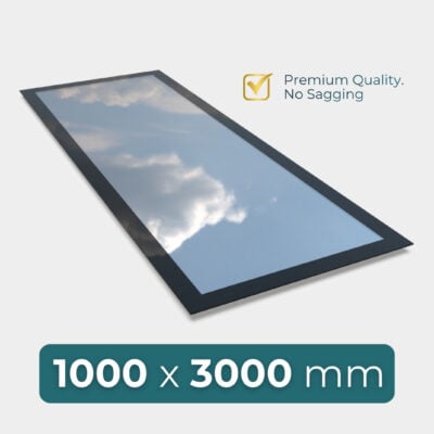 flat roof rooflight 1000 x 3000 mm energy efficient design with high performance glazing