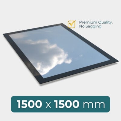 flat roof skylight 1500 x 1500 mm energy efficient design with high performance glazing
