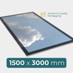 flat roof skylight 1500 x 3000 mm triple glazed design with high performance glazing