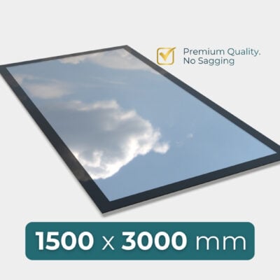 flat roof skylight 1500 x 3000 mm triple glazed design with high performance glazing