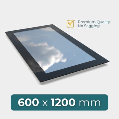 flat roof rooflight 600 x 1200 mm frameless design with high performance glazing