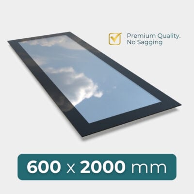 flat roof rooflight 600 x 2000 mm energy efficient design with high performance glazing
