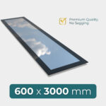 flat roof skylight 600 x 3000 mm frameless design with high performance glazing