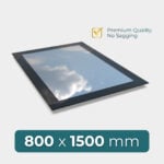 flat roof rooflight 800 x 1500 mm modern glass design with high performance glazing