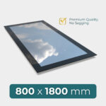 flat roof roof window 800 x 1800 mm frameless design with high performance glazing