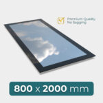 flat roof skylight 800 x 2000 mm triple glazed design with high performance glazing