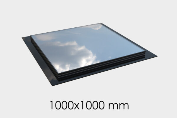 Toughened Frameless Rooflight 1000 x 1000 mm