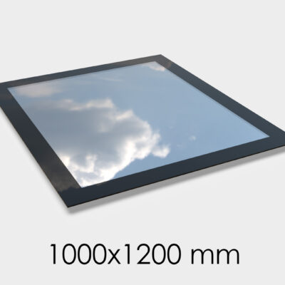 Saris-Extensions Frameless Flat Roof Window - 1000 x 1200mm - Triple Glazed, Toughened Safety Glass