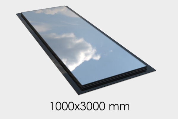 Frameless Safety Glass Roof Light 1000 x 3000 mm