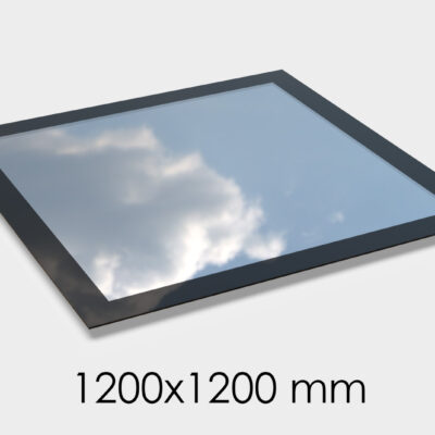 Saris-Extensions Frameless Flat Roof Window - 1200 x 1200mm - Triple Glazed, Clear Tint, Toughened Safety Glass
