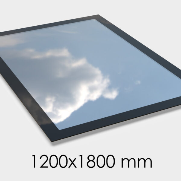 Saris-Extensions Frameless Flat Roof Window - 1200 x 1800mm - Triple Glazed, Clear Tint, Toughened Safety Glass