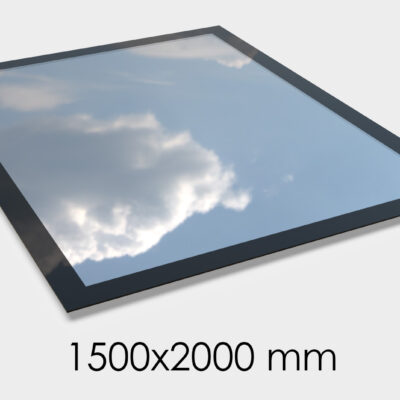 Saris-Extensions Frameless Flat Roof Window - 1500 x 2000mm - Triple Glazed, Clear Tint, Toughened Safety Glass