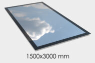 Saris-Extensions Frameless Flat Roof Window - 1500 x 3000mm - Triple Glazed, Clear Tint, Toughened Safety Glass