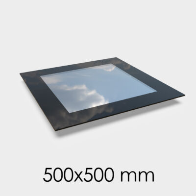 Saris-Extensions shipping class Frameless Flat Roof Window - 500 x 500mm - UV Protected, Toughened Glass