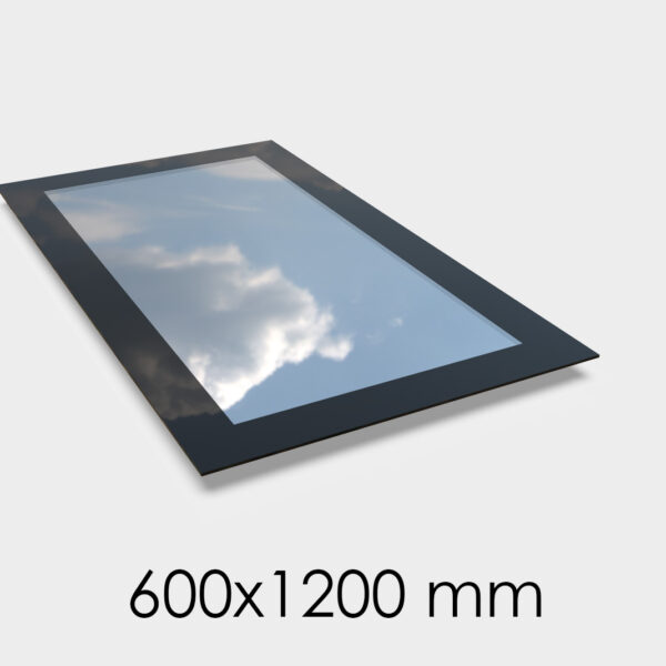 Saris-Extensions Frameless Flat Roof Window - 600 x 1200mm - Triple Glazed, Toughened Safety Glass