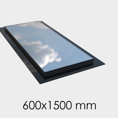 Frameless flat roof light 600 x 1500 mm