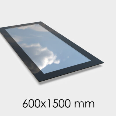 :Saris-Extensions Frameless Flat Roof Window - 600 x 1500mm - Triple Glazed, Toughened Safety Glass