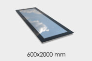 Saris-Extensions Frameless Flat Roof Window - 600 x 2000mm - Triple Glazed, Toughened Safety Glass