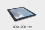 Saris-Extensions Frameless Flat Roof Window - 800 x 1000mm - Triple Glazed, Toughened Safety Glass