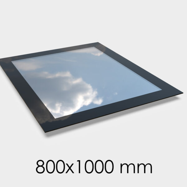 Saris-Extensions Frameless Flat Roof Window - 800 x 1000mm - Triple Glazed, Toughened Safety Glass