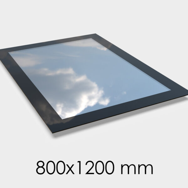 Saris-Extensions Frameless Flat Roof Window - 800 x 1200mm - Triple Glazed, Toughened Safety Glass