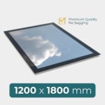 flat roof skylight 1200 x 1800 mm frameless design with high performance glazing