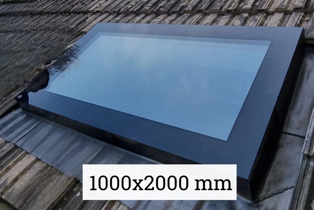 Image of a frameless pitched roof window measuring 1000 x 2000mm by Saris-Extensions