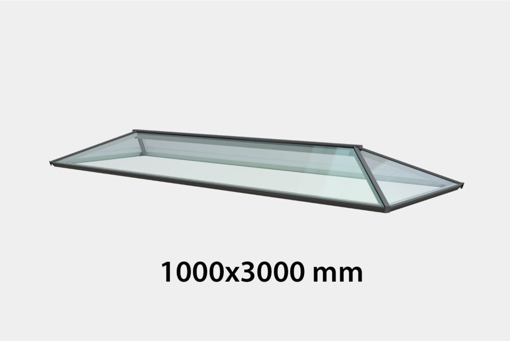 Contemporary Roof Lantern - Premium Quality Double Glazed - 1000 x 3000 mm