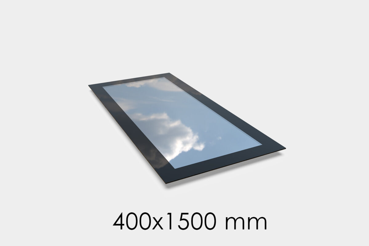 Triple Glazed Flat Roof Window - 400 x 1500mm
