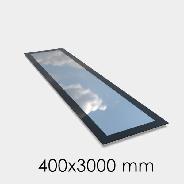 Saris-Extensions Flat Roof Window - 400 x 3000mm - Toughened, Self-Cleaning Glass