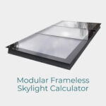 frameless modular skylight system 300 to 5700 mm custom roof window for flat roof installations