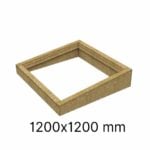 large square OSB skylight upstand 1200 x 1200 mm insulated base