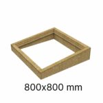 square insulated skylight upstand 800 x 800 mm OSB kerb