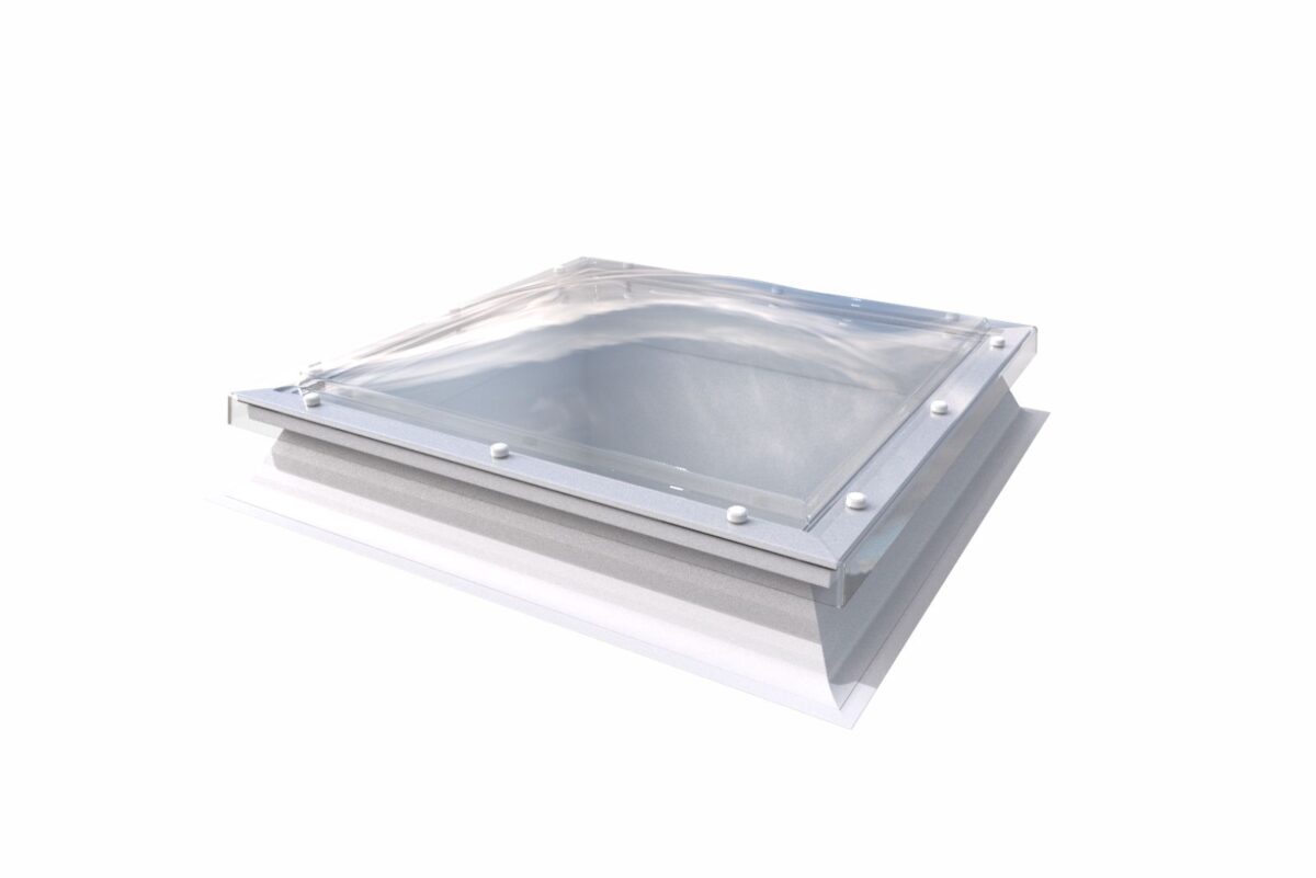 fixed-dome-rooflight-clear-tint-150mm-uPVC-kerb