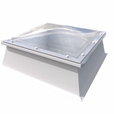 fixed-dome-rooflight-clear-tint-300mm-uPVC-kerb
