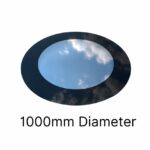 frameless circular skylight 1000 mm triple glazed rooflight with solar control and self cleaning coating