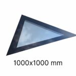 apex skylight 1000 x 1000 mm frameless triangular glass rooflight triple glazed panel
