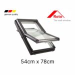 Roto Pitched Roof Skylight Center-Pivot 54 x 78 cm White Painted Timber