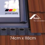 EDH Flashing for insulated ROTO Pitched Roof Skylight 74 x 118 cm
