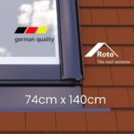 EDP Flashing for insulated ROTO Pitched Roof Skylight 74 x 140 cm
