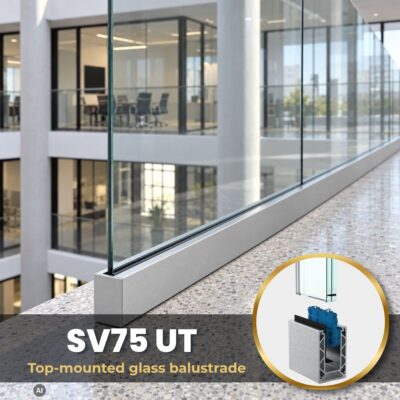 Base Fixed Glass Balustrade SV75 UT – Adjustable System