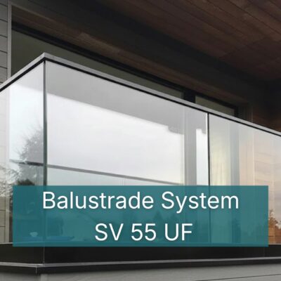 Side Fixed Glass Balustrade SV55 UF – Wedge System