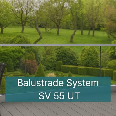 Base Fixed Glass Balustrade SV55 UT – Wedge System