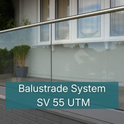 Base Fixed Glass Balustrade SV55 UTM – Wedge System