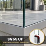 Side Fixed Glass Balustrade SV55 UF – Wedge System