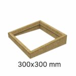 insulated OSB skylight upstand 300 x 300 mm with integrated incline for drainage