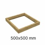 square skylight upstand 500 x 500 mm insulated OSB kerb for rooflight install