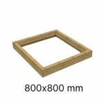 square roof window upstand 800 x 800 mm insulated OSB base for skylight install